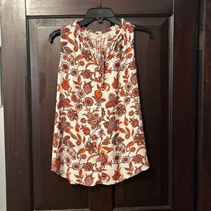 Womens size small sleeveless top floral design